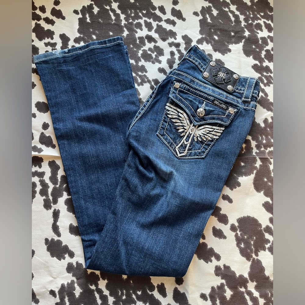 Miss me 28W/34L signature boot jeans